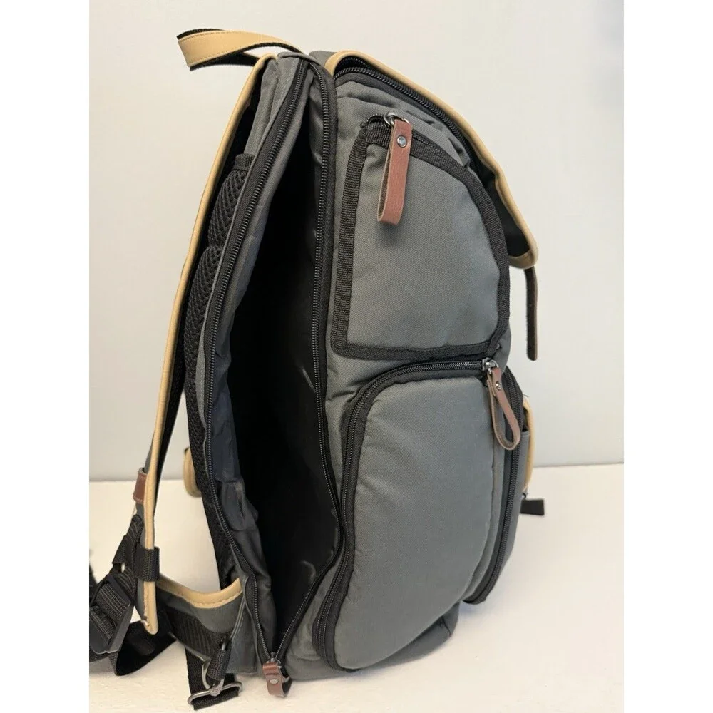 GOgroove DSLR Camera Backpack Case (Tan) for Photography and Laptop Travel Use W